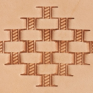 Stanta de embosare din alama, model impletitura cos cu franghie (Rope Basket Weave) - Tandy Leather 8900-17 - Img 2
