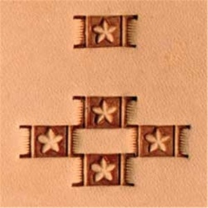 Stanta de embosare piele Craftool X596 (basketweave stea centru) - Tandy Leather 6596-00 - Img 2