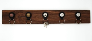 Suport prindere brelocuri chei cu sistem de fixare LOXX , Wood Walnut - Img 2