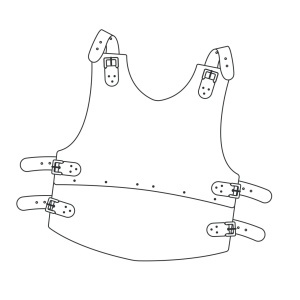 Tipar hartie armura de piept (Chest Armor) - marime L/XL - Tandy Leather 56442-01