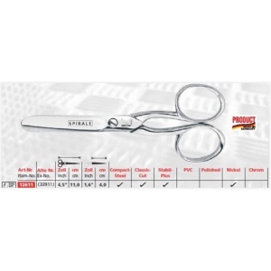 112611 Foarfeca de buzunar hobby/craft pentru stangaci, Kretzer - Img 2