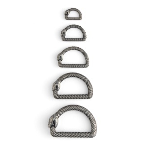 Inele D Infinity Snake (Ouroboros) 13 si 19 mm, fara nichel - Tandy Leather - imagine 4
