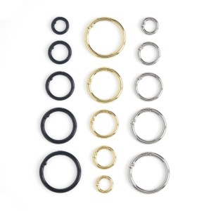 Inele O cu arc (Spring Gate), set 6 buc, 13-38 mm - Tandy Leather - imagine 3