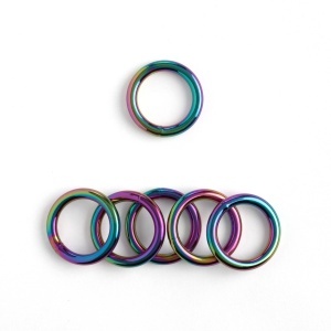 Inele O sudate, set 6 buc, cupru, curcubeu si finisaje antichizate - Tandy Leather - imagine 5