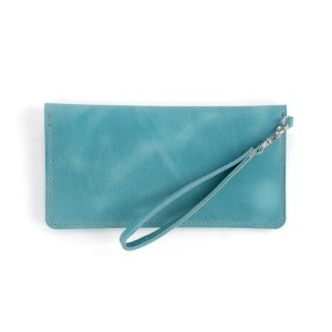 Kit geanta de mana (wristlet) Addison din piele Tandy Leather, aqua, 25 x 14 x 6 cm - imagine 4