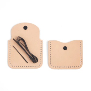 Kit portmoneu mic pentru maruntis din piele moale Tandy Leather, cu capsa - Img 9