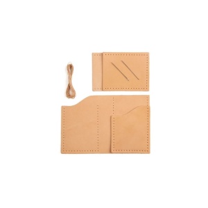 Kit portofel clasic minimalist din piele Tandy Leather, 4 buzunare, 7,6 x 10,8 cm - Img 8