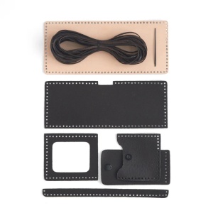 Kit portofel Lancer din piele Tandy Leather, cu buzunar pentru monede si fereastra ID