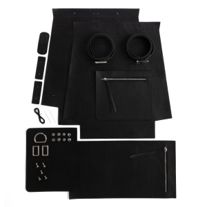 Kit rucsac Brooklyn din piele neagra Tandy Leather, 34 x 32 x 14 cm - imagine 2