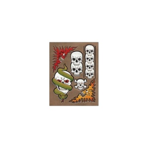 Sablon reutilizabil Craftaid, model cranii (Skulls) pentru modelaj piele - Tandy Leather 76615-00 - Img 3