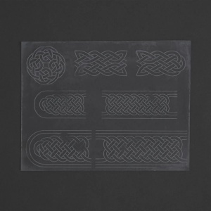 Sablon reutilizabil Craftaid, model curea si catarama celtica (Celtic Belt & Buckle) pentru modelaj piele - Tandy Leather 76611-00 - Img 2