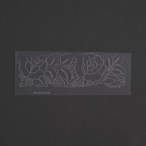 Sablon reutilizabil Craftaid, model portofel cu trandafiri (Roses Billfold) pentru modelaj piele - Tandy Leather 72680-00 - Img 2