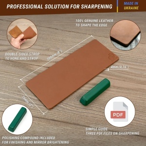 Strop din piele BeaverCraft LS2 cu pasta (200 x 75 mm, grosime 4-5 mm) - Img 10