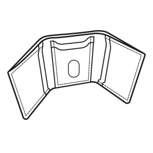 Tipar hartie portofel tri-pliat Dillon (Dillon Trifold) - Tandy Leather 56422-00