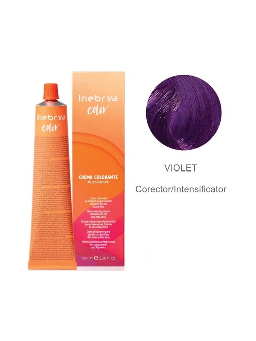 Vopsea inebrya 100 ml -VIOLET/VIOLA (CORECTOR/INTENSIFICATOR)
