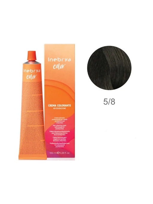 Vopsea inebrya 100 ml - 5/8 LIGHT CHESTNUT MATTE