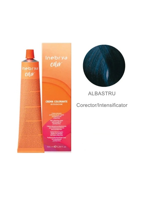 Vopsea inebrya 100 ml - ALBASTRU/BLU (CORECTOR INTENSIFICATOR