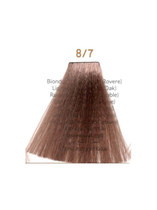 Vopsea inebrya 100 ml - 8/7 LIGHT BLONDE BROWN (OAK)