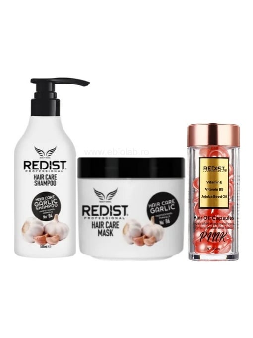 Pachet Special REDIST pentru cresterea si regenerarea parului (Sampon 500 ML, Masca 475 ML ,Capsule pink)