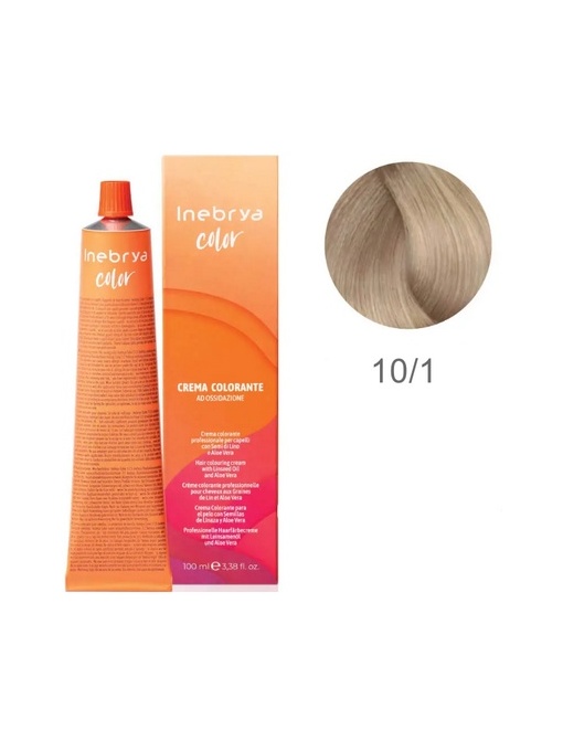 Vopsea inebrya 100 ml - 10/1 (blond platinat deschis cu reflex de cenusiu)