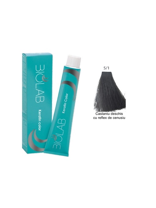 Vopsea pentru par BioLab 5/1(castaniu cenusiu deschis ) 100 ml