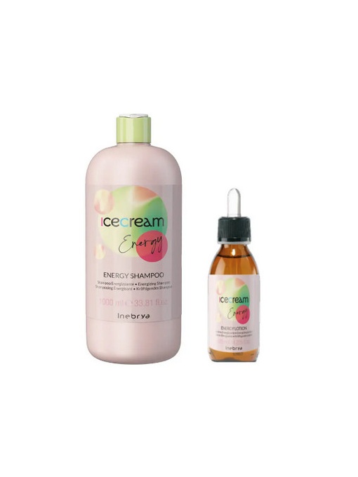 SET TRATAMENT CONTRA CADERII PARULUI- INEBRYA-( SAMPON 1000 ML, LOTIUNE ENERGIZANTA)