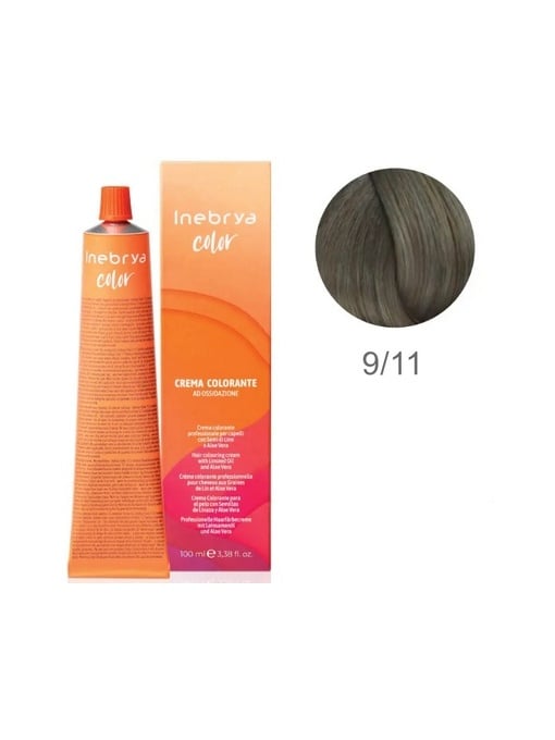 Vopsea inebrya 100 ml - 9/11 ( cenusiu intens)