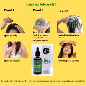 Ulei miraculos reparator 100% Batana contra caderii părului 50 ML - Perevo haircare - Img 2