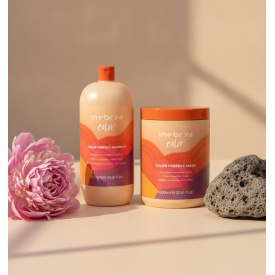 SET pentru protectia si revigorarea culorii parului -inebrya -( sampon 1 L , masca 1 L)