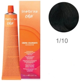 Vopsea inebrya 100 ml - 1/10 ( Negru cu reflex albastru)