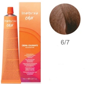 Vopsea inebrya 100 ml - 6/7 DARK BLONDE BROWN (CHOCOLATE)