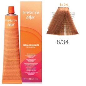 Vopsea inebrya 100 ml - 8/34 ( auriu cu reflex de aramiu)