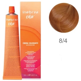 Vopsea inebrya 100 ml -8/4 LIGHT BLONDE COPPER