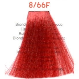 Vopsea inebrya 100 ml - 8/66F LIGHT BLONDE RED FIRE - Img 2