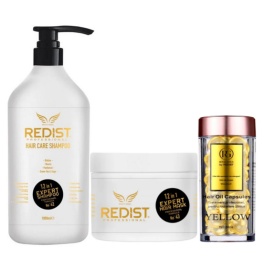 KIT EXPERT 12 in 1 Redist Professional (Sampon 1L, Masca 500 ml, Capsule de păr Redist Professional )