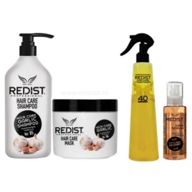 KIT PROMO 4 Redist cu extract de usturoi pentru cresterea si regenerarea parului(Sampon, masca , balsam bifazic ,ser keratina si argan) - Img 1