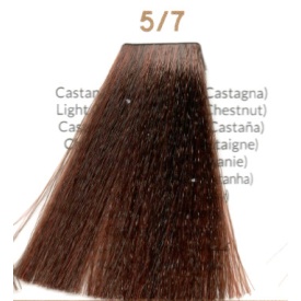 Vopsea inebrya 100 ml - 5/7 LIGHT CHESTNUT BROWN (CHESTNUT) - Img 2