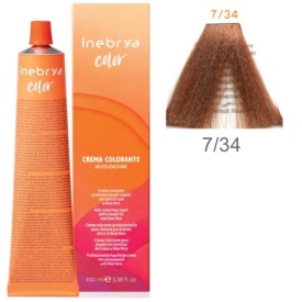 Vopsea inebrya 100 ml - 7/34 ( auriu cu reflex de aramiu)