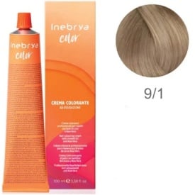 Vopsea inebrya 100 ml - 9/1 (blond foarte deschis cu reflex de cenusiu) - Img 1