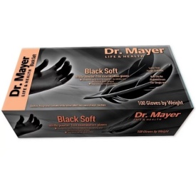 MANUSI DR.MAYER NITRIL NEGRE SOFT (S) - 100 buc (Nepudrate) - Img 1
