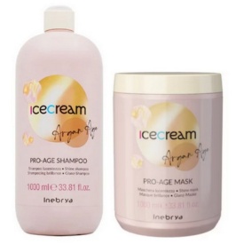 SET pentru hidratarea si stralucirea parului cu Argan-inebrya -( sampon 1 L , masca 1 L)