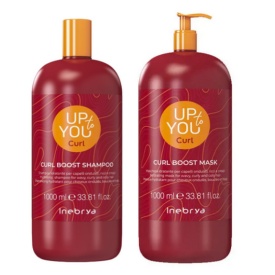 SET UP to YOU PENTRU PĂR CRET CURL BOOST -Inebrya- (Sampon1L , Masca 1L)