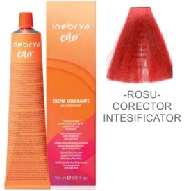 Vopsea inebrya 100 ml - ROSU/ROSSO/RED (CORECTOR/INTENSIFICATOR)
