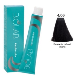Vopsea pentru par BioLab 4/00(Castaniu natural intens) 100 ml - Img 1