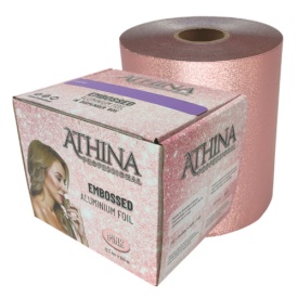Folie aluminiu Embosata 12,7cm x 100metri ROZ cu cutter - ATHINA