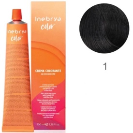 Vopsea Inebrya 100 ml - 1 PURE BLACK - Img 1