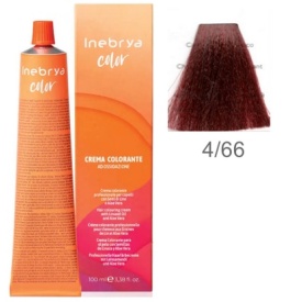 Vopsea inebrya 100 ml - 4/66F CHESTNUT RED FIRE