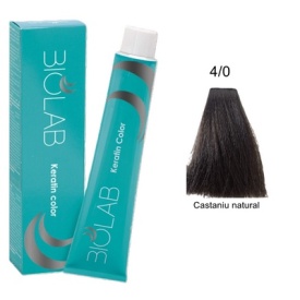 Vopsea pentru par BioLab 4/0 ( castaniu natural ) 100 ml