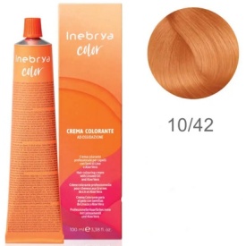 Vopsea inebrya 100 ml - 10/42 ( Blond platinat Cognac) - Img 1