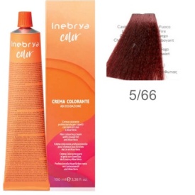 Vopsea inebrya 100 ml - 5/66F LIGHT CHESTNUT RED FIRE